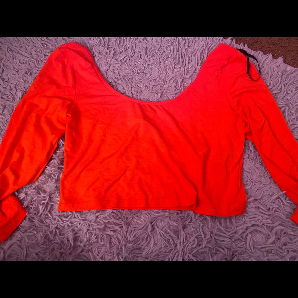 Cute orange crop top